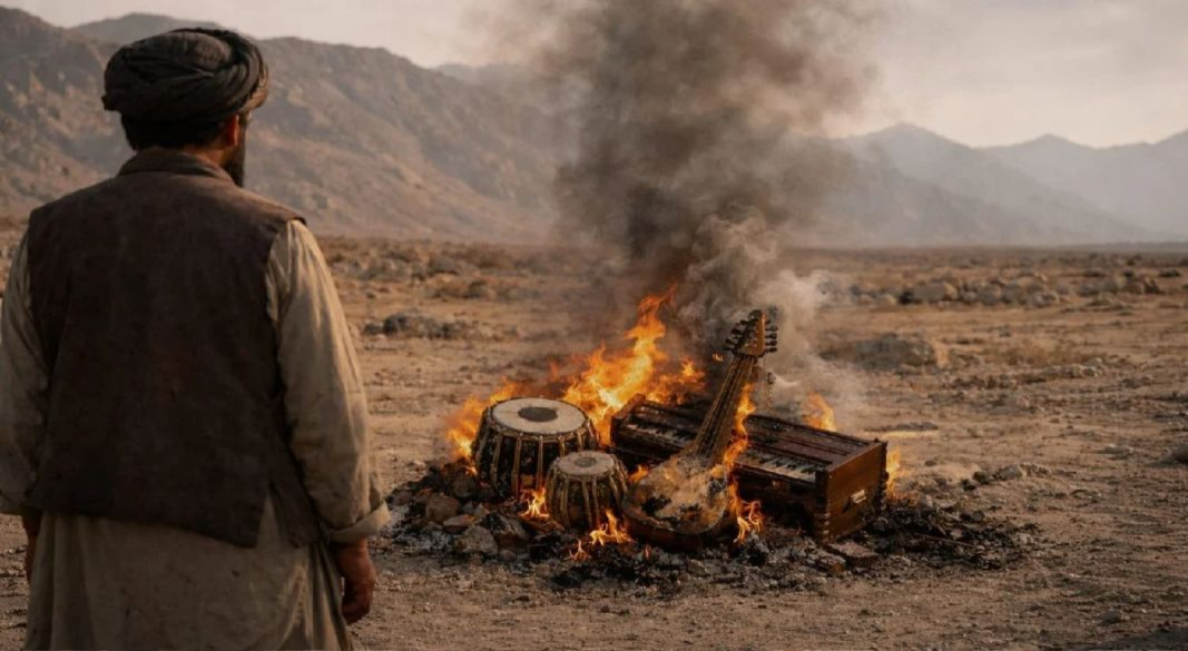 আফগানিস্তানে পুড়িয়ে দেয়া হচ্ছে বাদ্যযন্ত্র, তালিবানি ফতোয়ায় বিপন্ন সুর ও সংস্কৃতি