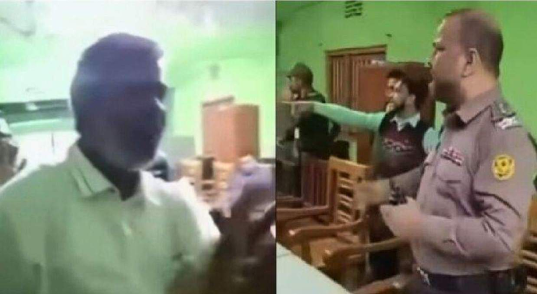 পোলিং এজেন্টের ডকুমেন্টসে স্বাক্ষর করতে গেলে আটকে রেখে মারধর । ছবি: ভিডিও থেকে নেওয়া