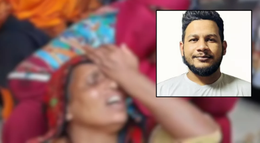 নিহত জসিম উদ্দিনের স্বজনদের আহাজারি (ইনসেটে বহিষ্কৃত স্বেচ্ছাসেবক দল নেতা মো. শাকিল)। ছবি: সংগৃহীত