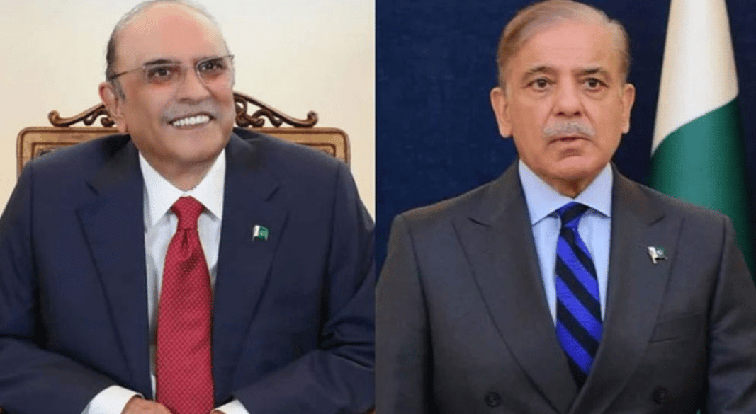 পাকিস্তানের প্রেসিডেন্ট আসিফ আলী জারদারি ও প্রধানমন্ত্রী শাহবাজ শরিফ। ছবি: সংগৃহীত