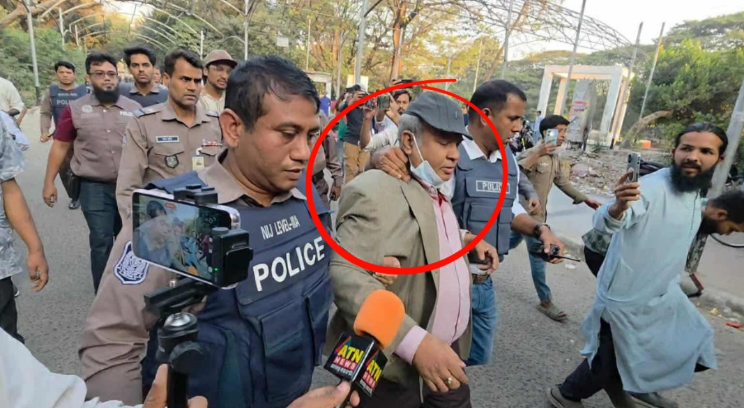 লাল গোল বৃত্তে অধ্যাপক আ ক ম জামাল উদ্দীন