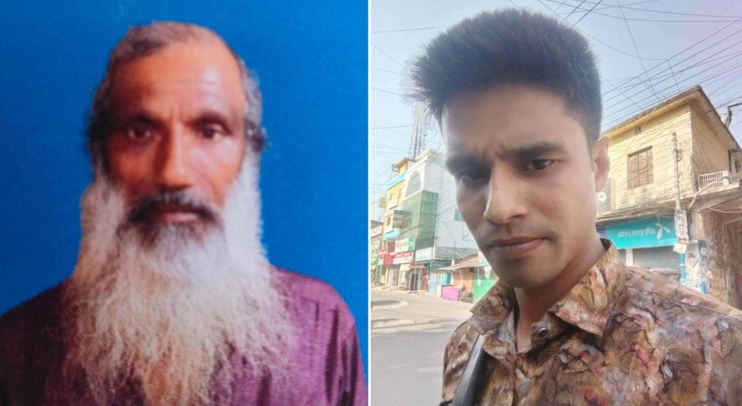 বাবা আজগর আলী সরদার ও ছেলে সজল আলী ওরফে সজল সরদার। ছবি: সংগৃহীত।