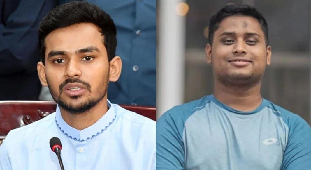 আসিফ মাহমুদ সজীব ভূঁইয়া (বাঁয়ে) ও হাসনাত আবদুল্লাহ (ডানে)