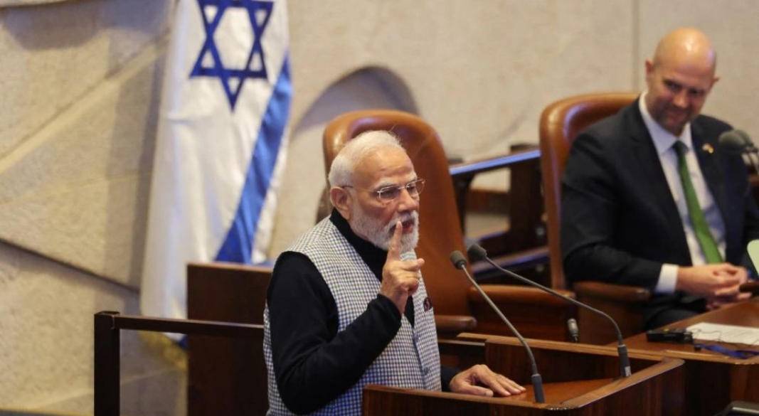 ইসরাইরের পার্লামেন্টে নরেন্দ্র মোদি। ছবি: সংগৃহীত