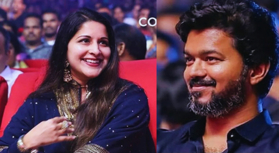 বিজয় ও তার স্ত্রী সঙ্গীতা। ছবি: সংগৃহীত