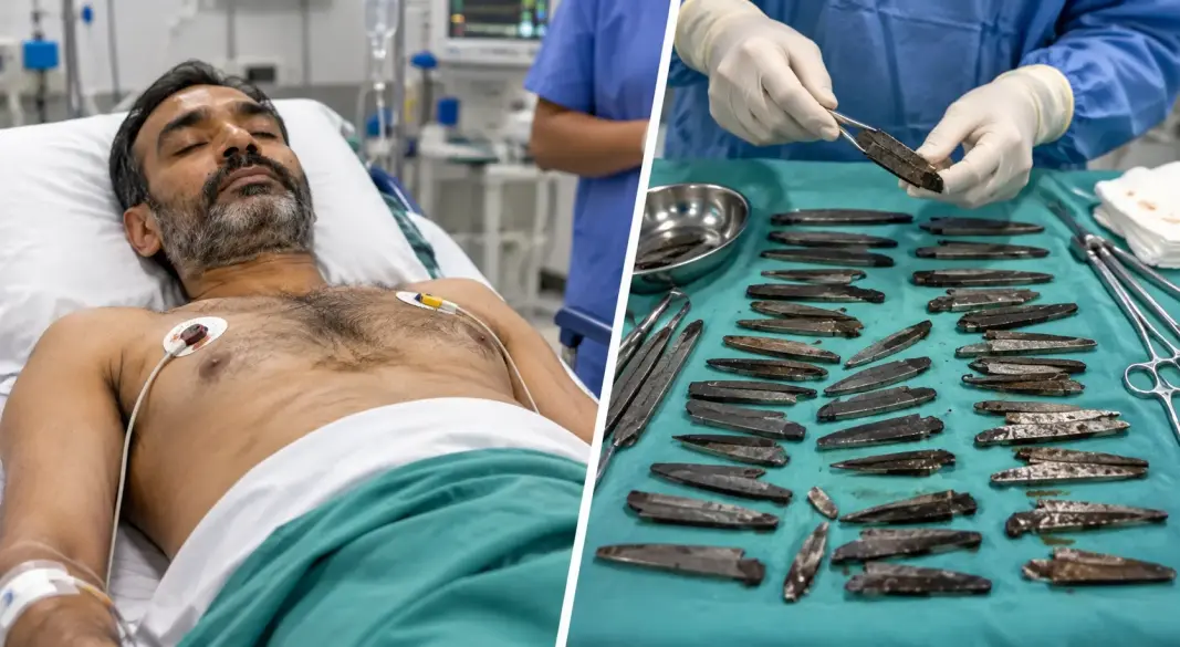 ভারতীয় পুলিশ সদস্যের পাকস্থলী থেকে উদ্ধার ৪০টি ছুরি