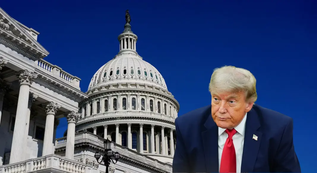 U.S. Capitol building on Capitol Hill in Washington, D.C. U.S ...and Donald Trump ছবি: কোলাজ আমেরিকা বাংলা