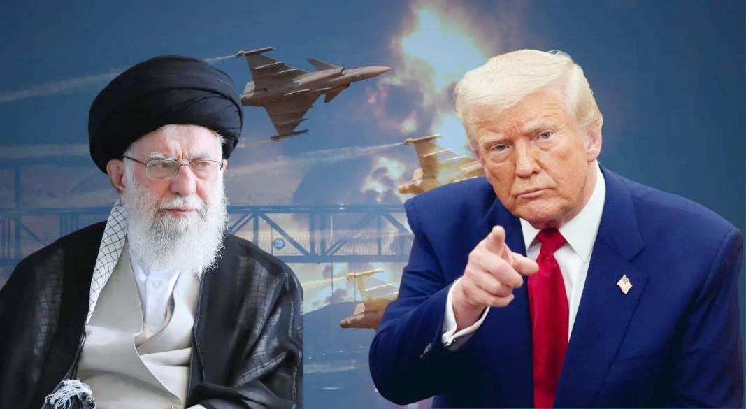 ইরানের সুপ্রিম লিডার আয়াতুল্লাহ আলি খামেনি ও যুক্তরাষ্ট্রের প্রেসিডেন্ট ডোনাল্ড ট্রাম্প।