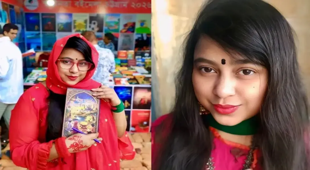 কলমের শক্তিতে দুই বাংলা ছাড়িয়ে আন্তর্জাতিক অঙ্গনে নিজের স্বতন্ত্র পরিচয় গড়েছেন লেখক শাম্মী তুলতুল | ছবি: কোলাজ - আমেরিকা বাংলা