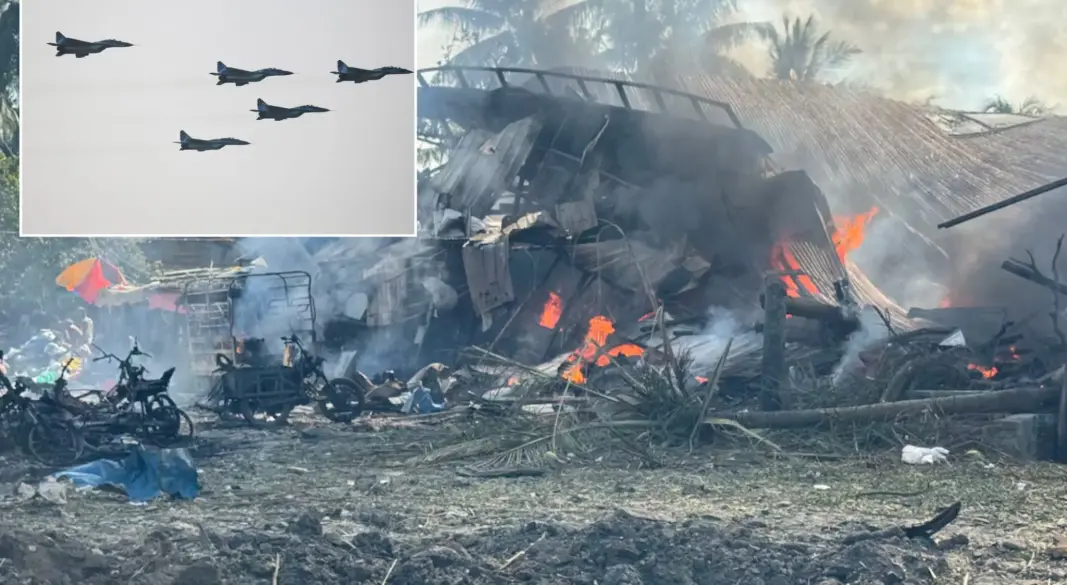 মিয়ানমারের রাখাইনে জান্তা বাহিনীর ভয়াবহ বিমান হামলা,  নিহত অন্তত ৫০