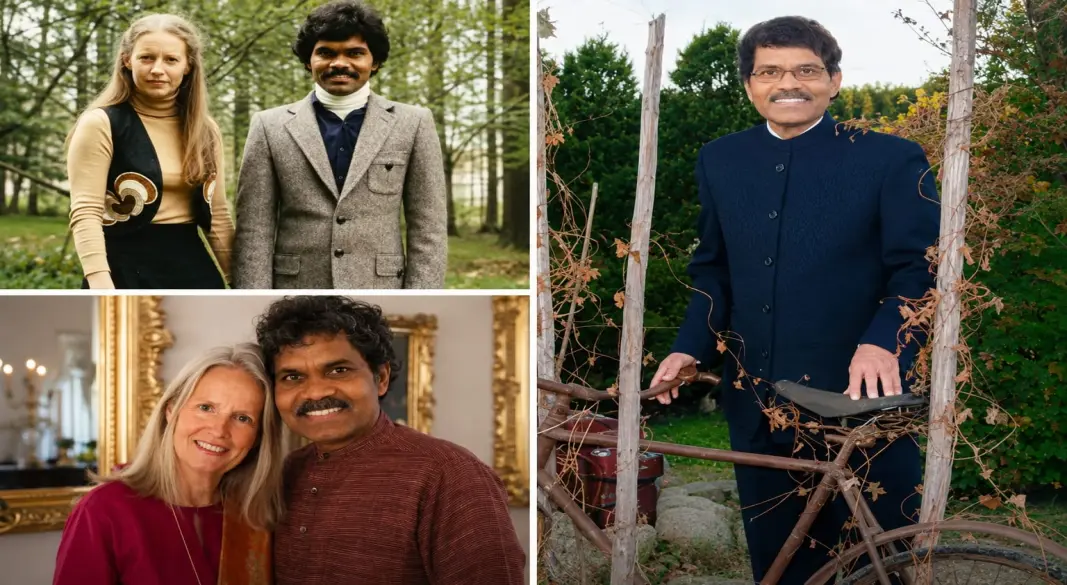 ভালোবাসার টানে ১৯৭৭ সালে ভারতের দিল্লি থেকে সাইকেল চালিয়ে সুইডেনে থাকা শার্লটের কাছে পাড়ি জমিয়েছিলেন শিল্পী পি কে মহানন্দিয়া। ছবি: সংগৃহীত