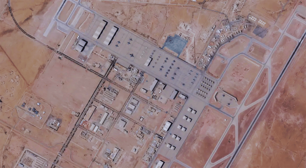 প্রিন্স সুলতান বিমানঘাঁটির স্যাটেলাইট ইমেজ