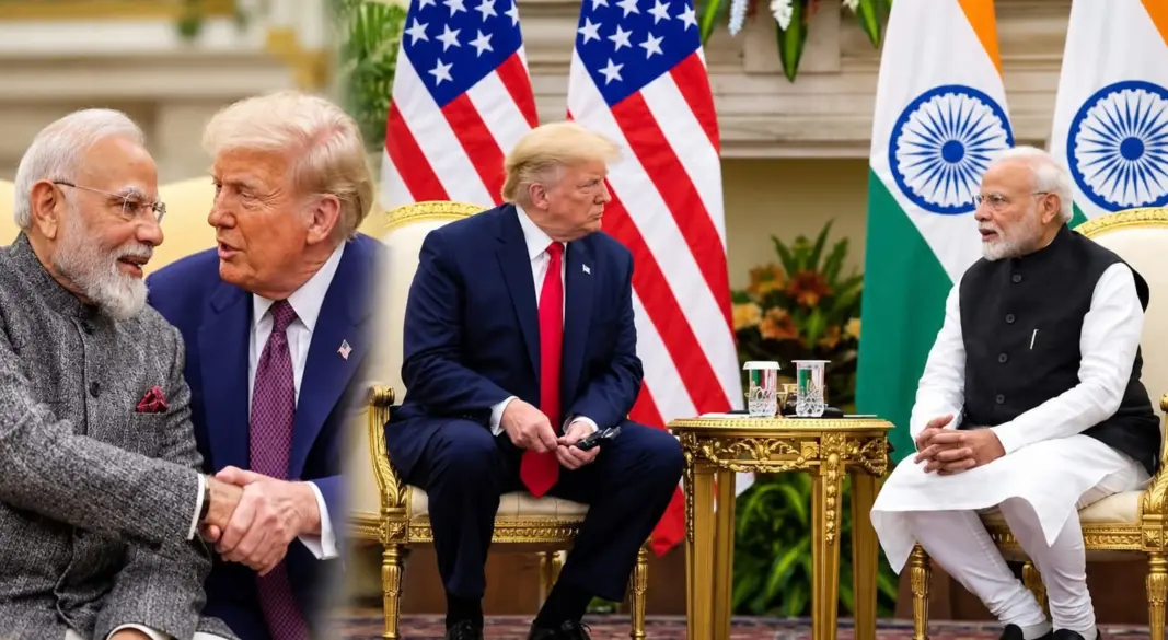 ভারতে প্রধানমন্ত্রী ও যুক্তরাষ্ট্রের প্রেসিডেন্ট ডোনাল্ড ট্রাম্প।