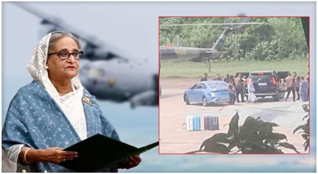 শেখ হাসিনার দেশত্যাগকে ঘিরে একাধিক সামরিক ও নিরাপত্তা সূত্রের বরাতে নতুন তথ্য সামনে এসেছে। ছবি: সংগৃহীত