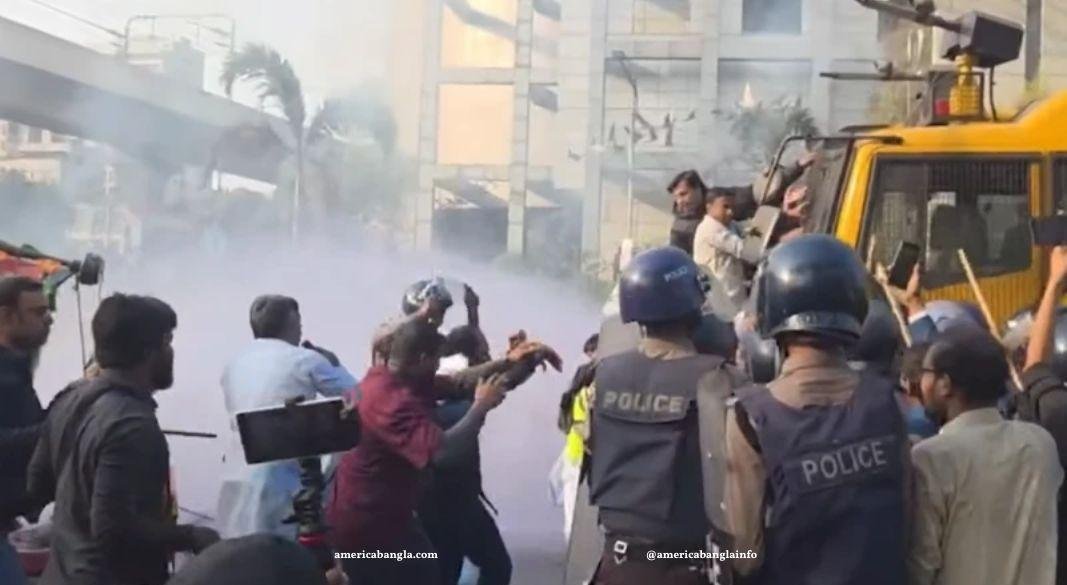 ইনকিলাব মঞ্চ ও পুলিশের সংঘর্ষ