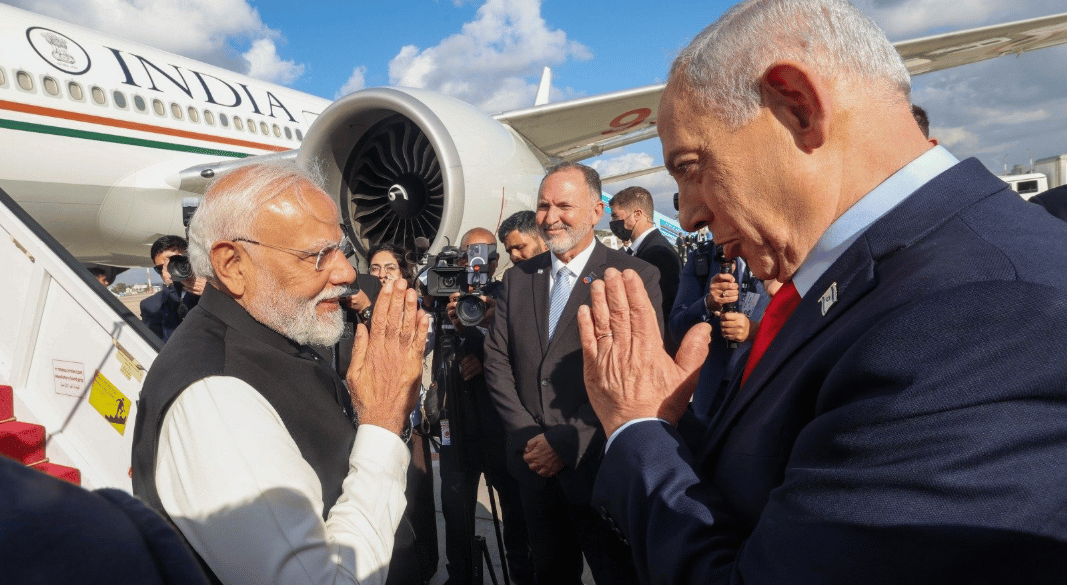 ছবি: ভারতের প্রধানমন্ত্রী নরেন্দ্র মোদি ও ইসরায়েলের প্রধানমন্ত্রী নেতানিয়াহু । এক্স থেকে নেওয়া