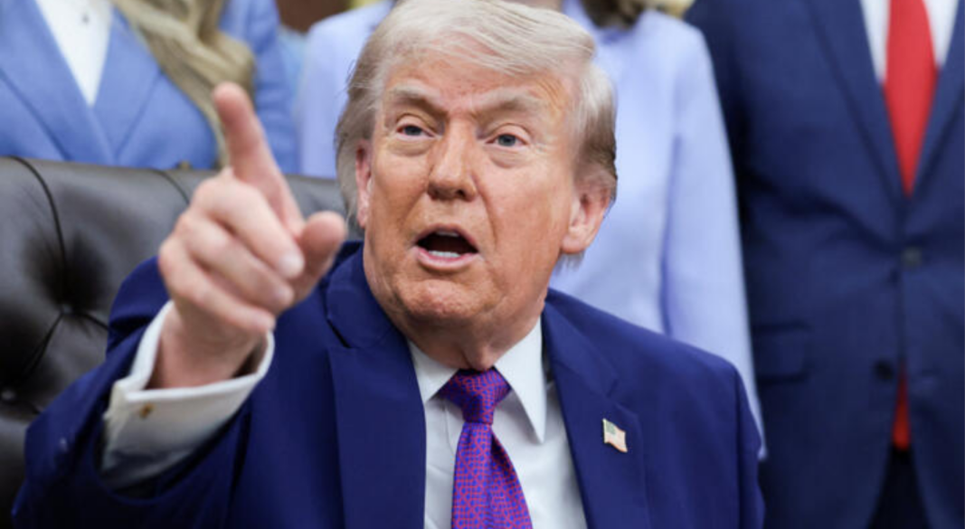 US President Donald Trump speaks
