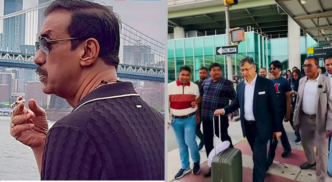 ছবি: নিউইয়র্কে স্বরাষ্ট্রমন্ত্রী সালাহউদ্দিন আহমদ ও শামীম ওসমান (সংগৃহীত)