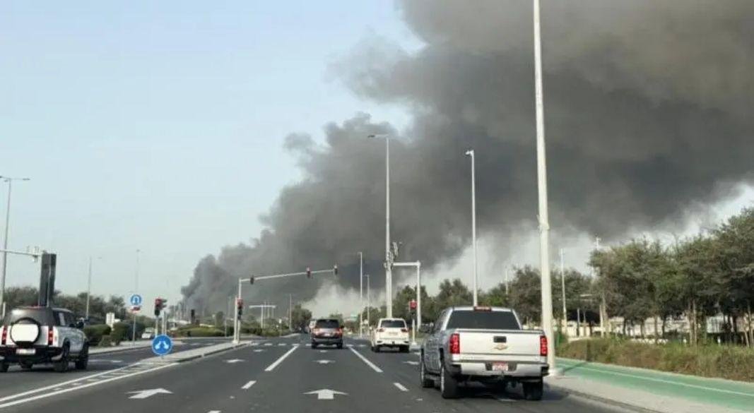 রোববার আবুধাবিতে ইরানি হামলার পরের ছবি