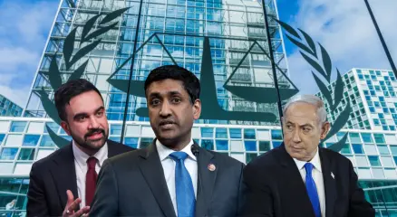 নিউইয়র্কের মেয়র জোহরান মামদানি , কংগ্রেসম্যান রো খান্না  এবং ইসরায়েলের প্রধানমন্ত্রী বেঞ্জামিন নেতানিয়াহু। ছবি: কোলাজ আমেরিকা বাংলা
