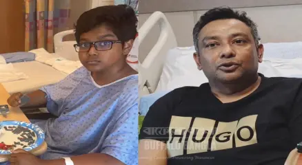 কানাডায় সড়ক দুর্ঘটনায় দুই পা হারানো বাংলাদেশি প্রবাসী মাসুদ বিশ্বাস ও গুরুতর আহত তাঁর ছেলে মারিফ বর্তমানে বাফেলো এলাকায় চিকিৎসাধীন। ছবি: সংগৃহীত