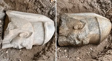 মিশরে উদ্ধার হলো রাজা রামেসিসের বিশাল মূর্তির অংশ