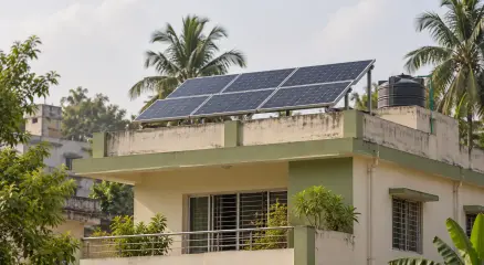 ছাদে সৌর প্যানেল বসিয়ে বাড়তি বিদ্যুৎ সরবরাহ