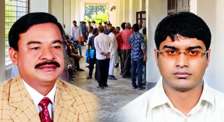রফিকুল ইসলাম ফারুক এবং সানিয়াত খান বাপ্পা ছবি:সংগৃহীত।