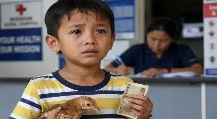 সাইকেলে চাপা দেওয়া প্রতিবেশীর মুরগির ছানাকে  বাঁচাতে নিজের সব টাকা নিয়ে  হাসপাতালে শিশু
