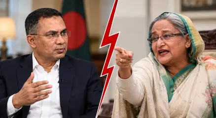 ভারত সফর নিয়ে তারেক রহমানকে প্রশ্ন শেখ হাসিনার
