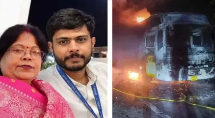 গ্রেটার নয়ডায় যাত্রীবাহী বাসে আ গুনে মা ও ছেলের ম র্মা ন্তিক মৃ ত্যু