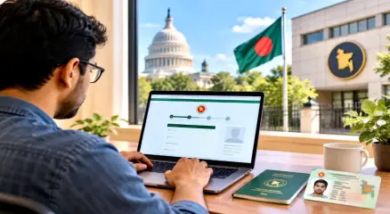 যুক্তরাষ্ট্রে থাকা বাংলাদেশি নাগরিকেরা অনলাইনে বাংলাদেশ সরকারের এনআইডি করার আবেদন করতে পারছেন। ছবি: সংগৃহীত