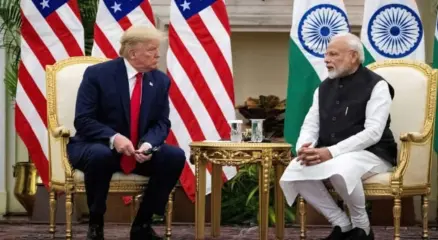 ভারতে প্রধানমন্ত্রী ও যুক্তরাষ্ট্রের প্রেসিডেন্ট ডোনাল্ড ট্রাম্প।
