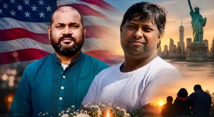 নিউইয়র্কে গুলিতে নিহত রাজু (বামে) ও টেনেসিতে ডাকাতির সময় গুলিতে নিহত মহসিন রানা (ডানে)