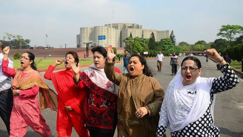 ২০১৩ সালে বিএনপির ডাকা হরতালের সমর্থনে বিএনপির নারী সংসদ সদস্যদের মিছিল