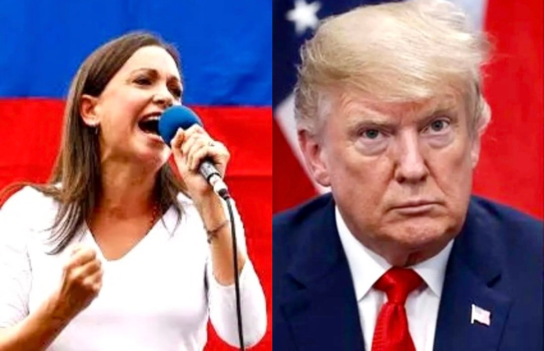 মারিয়া কোরিনা মাচাদোর পক্ষে অবস্থান নিয়েছেন প্রেসিডেন্ট ডোনাল্ড ট্রাম্প। 